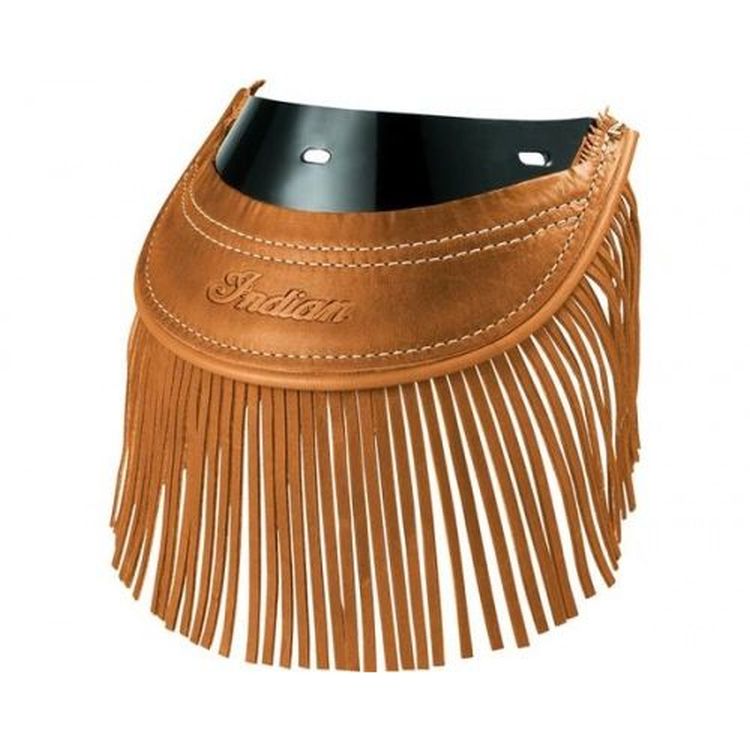 Indian Heritage Leather Rear Mud Flap With Fringe